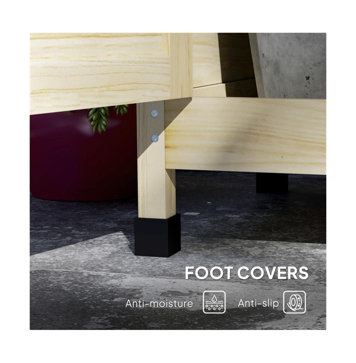 Outdoor Potting Bench with Open Shelf Storage for Gardening Needs