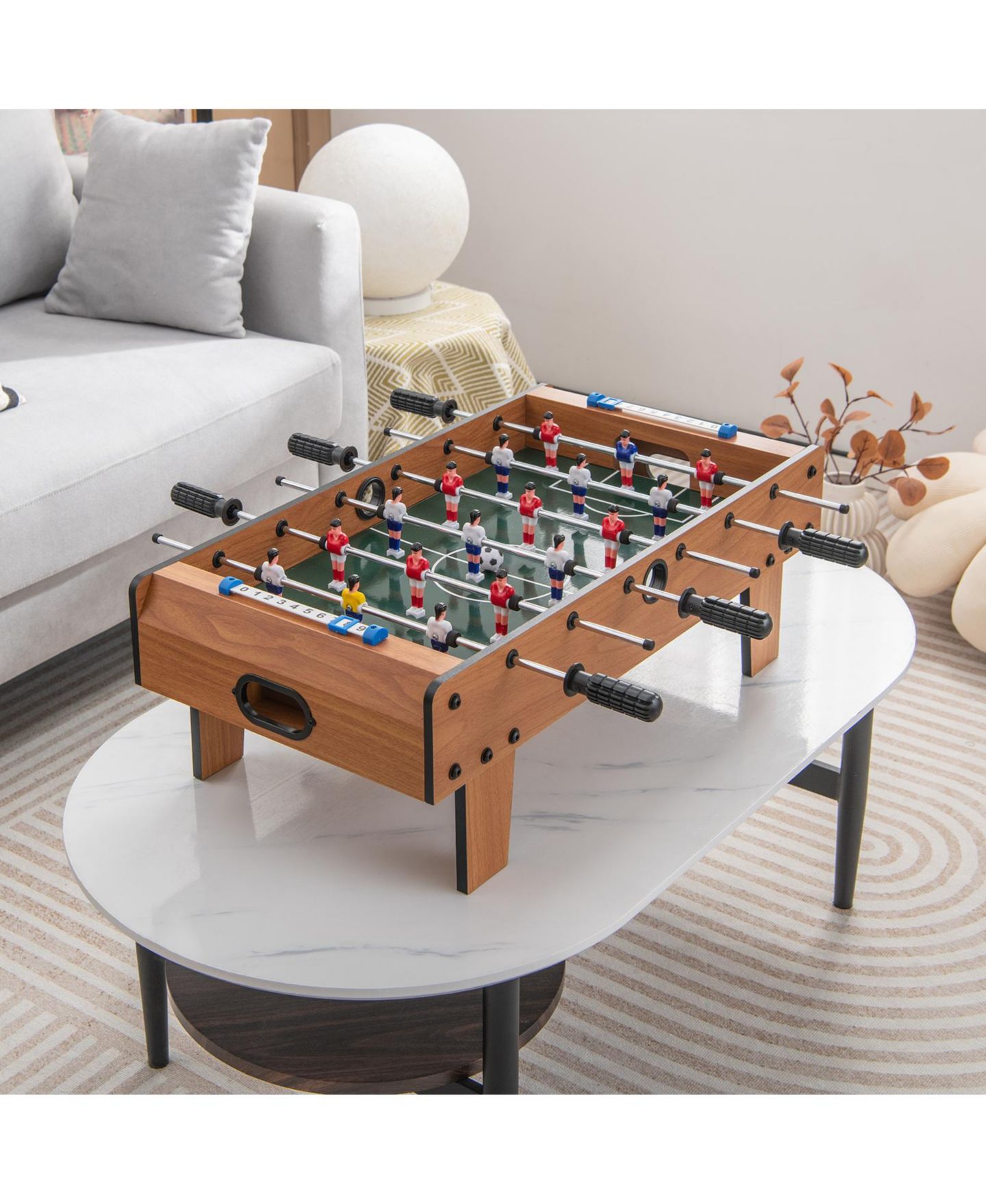 Детская игрушка SUGIFT 27-Inch Tabletop Foosball Table, Includes 20 Game Pieces, Ages 14+, цвет: Коричневый — фото 2