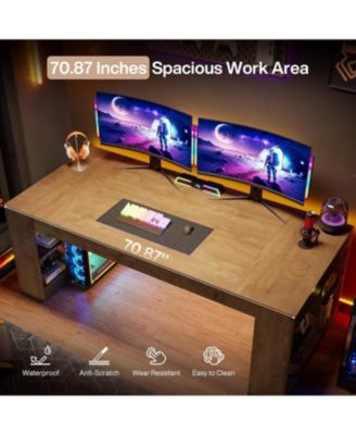 Wood Gaming Table,Two Person Desk, Double Computer Office Desk