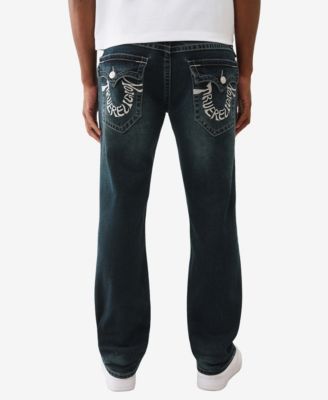 Men's Ricky Warped Lurex Flap Straight-Fit Jeans