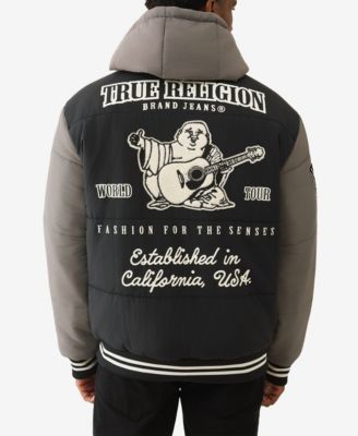 Men's Varsity Hooded Puffer Jacket