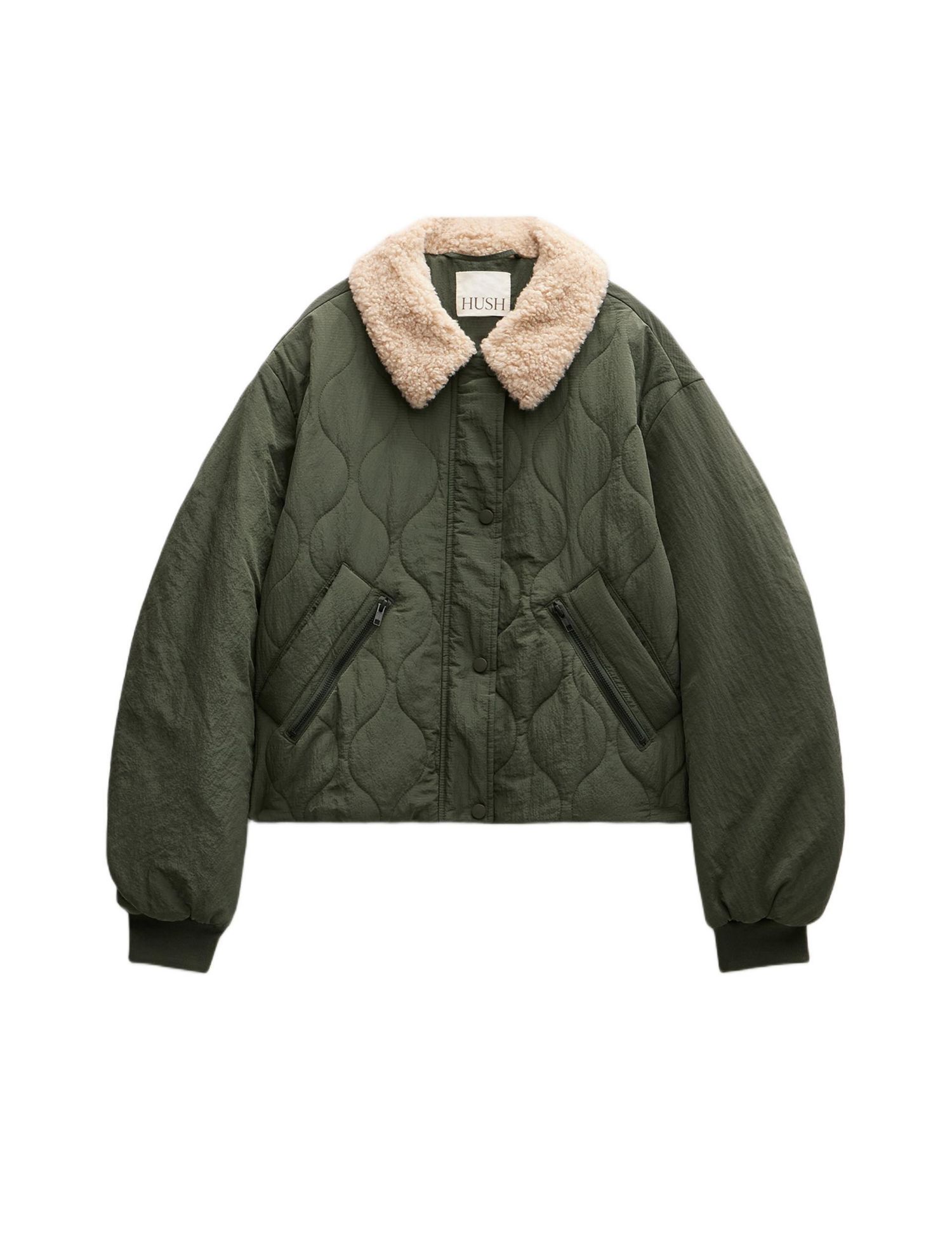 Women's Teddy Collar Quilted Bomber Jackets