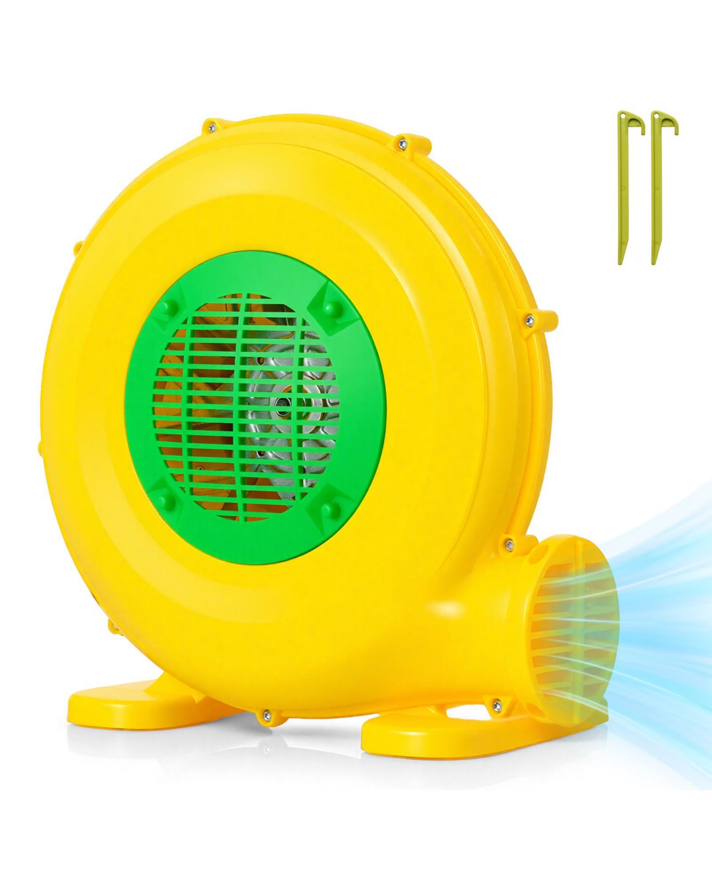 Детская игрушка SUGIFT 480W Bounce House Blower with Handle and Ground Stakes, цвет: Жёлтый — фото 1