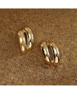 Women's The Strokes Hoop Earrings - California Gold