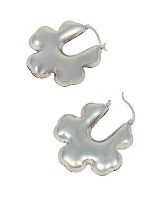 Women's The Puffer-Bolt Hoop Earrings - Chrome Silver