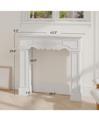 Baroque Fireplace Mantel, Fireplace Surround with Leg,
