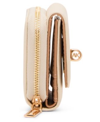 Oval Turn lock Trifold Wallet