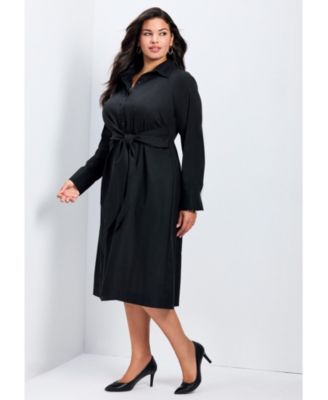 Women's Bethany Poplin Tie Front Shirtdress