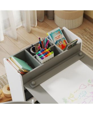 Kids Desk and Chair Set, Activity Craft Table for 3-8,