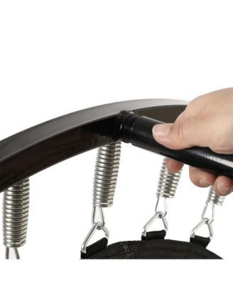 Foldable Mini Trampoline, 36" Round Portable Fitness Rebounder, Black