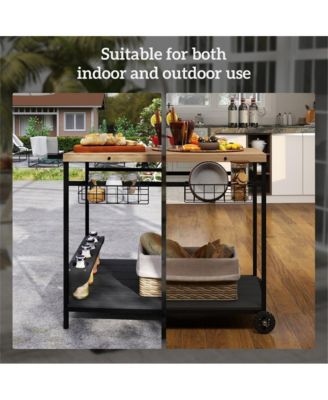 Outdoor Bar and Serving Cart for Patio or Deck Entertaining