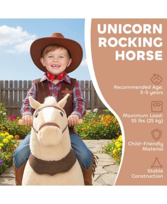 Ride on Horse for Kids 3-5 Years, 31.5 Inch Plush Riding Pony,