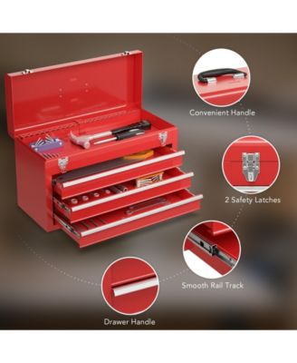 Portable Garage Mechanic Tool Cabinet Box with 3