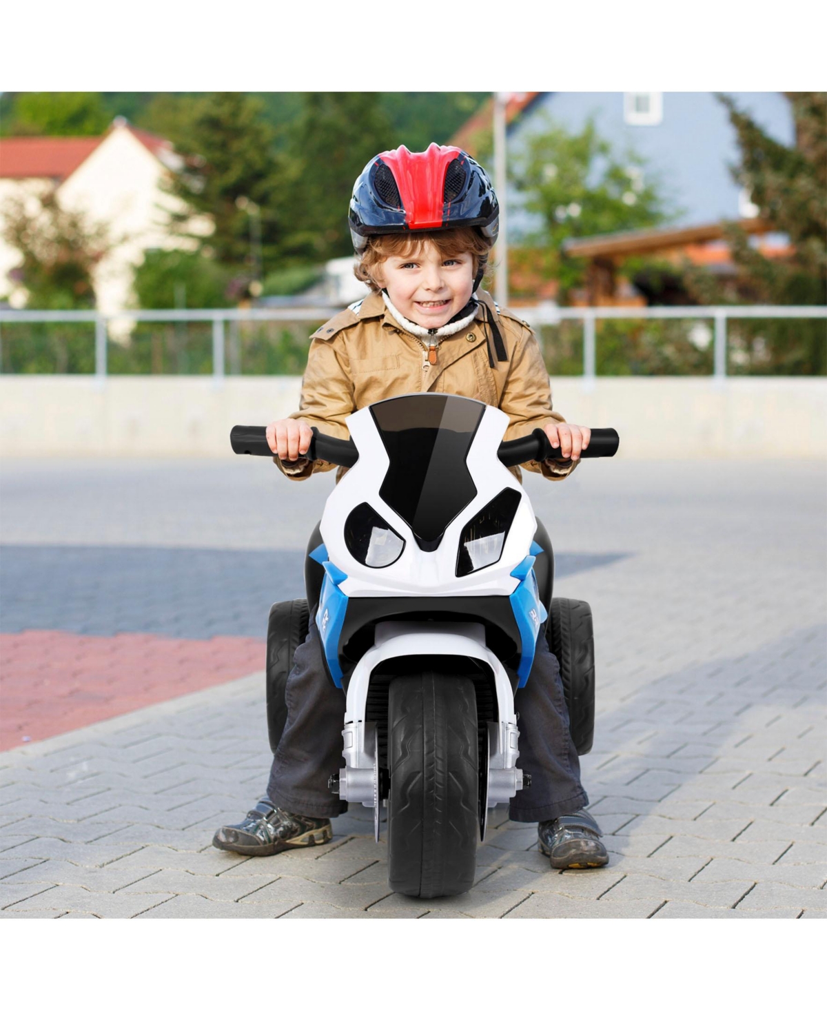 6V Kids 3 Wheels Riding Bmw Licensed Electric Motorcycle-Blue