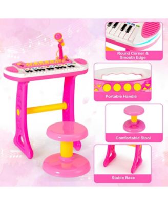 31-Key Kids Piano Keyboard Toy with Microphone and Multiple Sounds for Age 3+