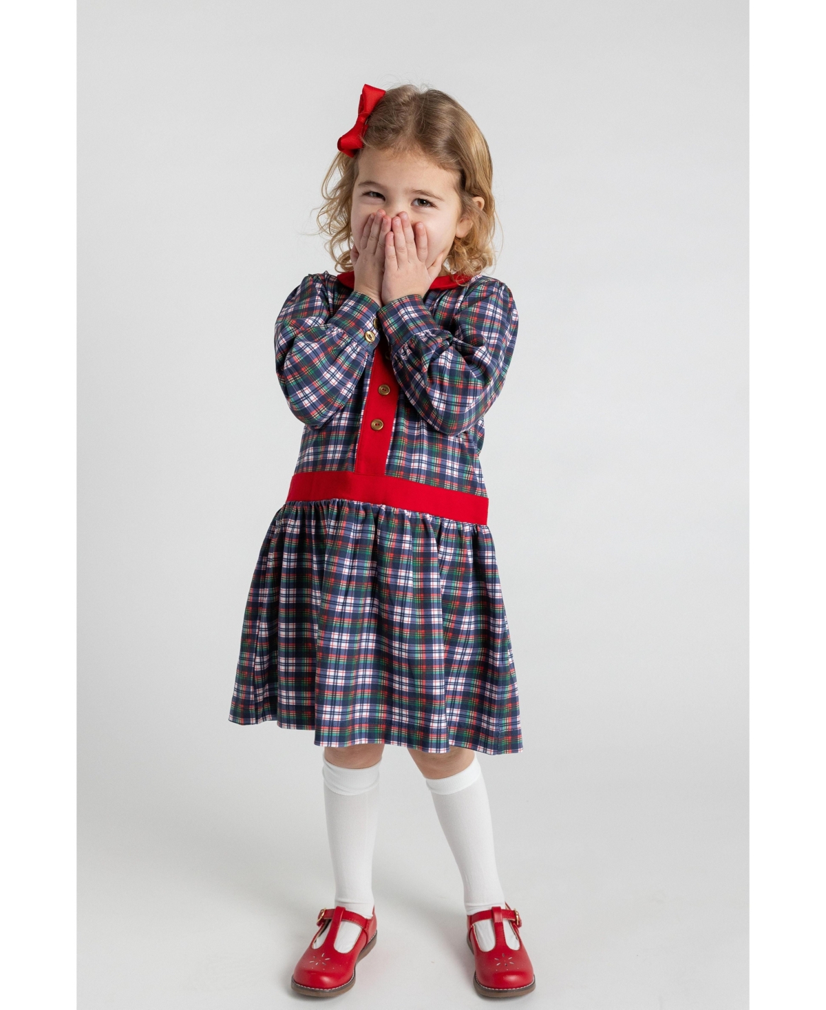 Florence Eiseman Toddler Girls Printed Knit Plaid Dress