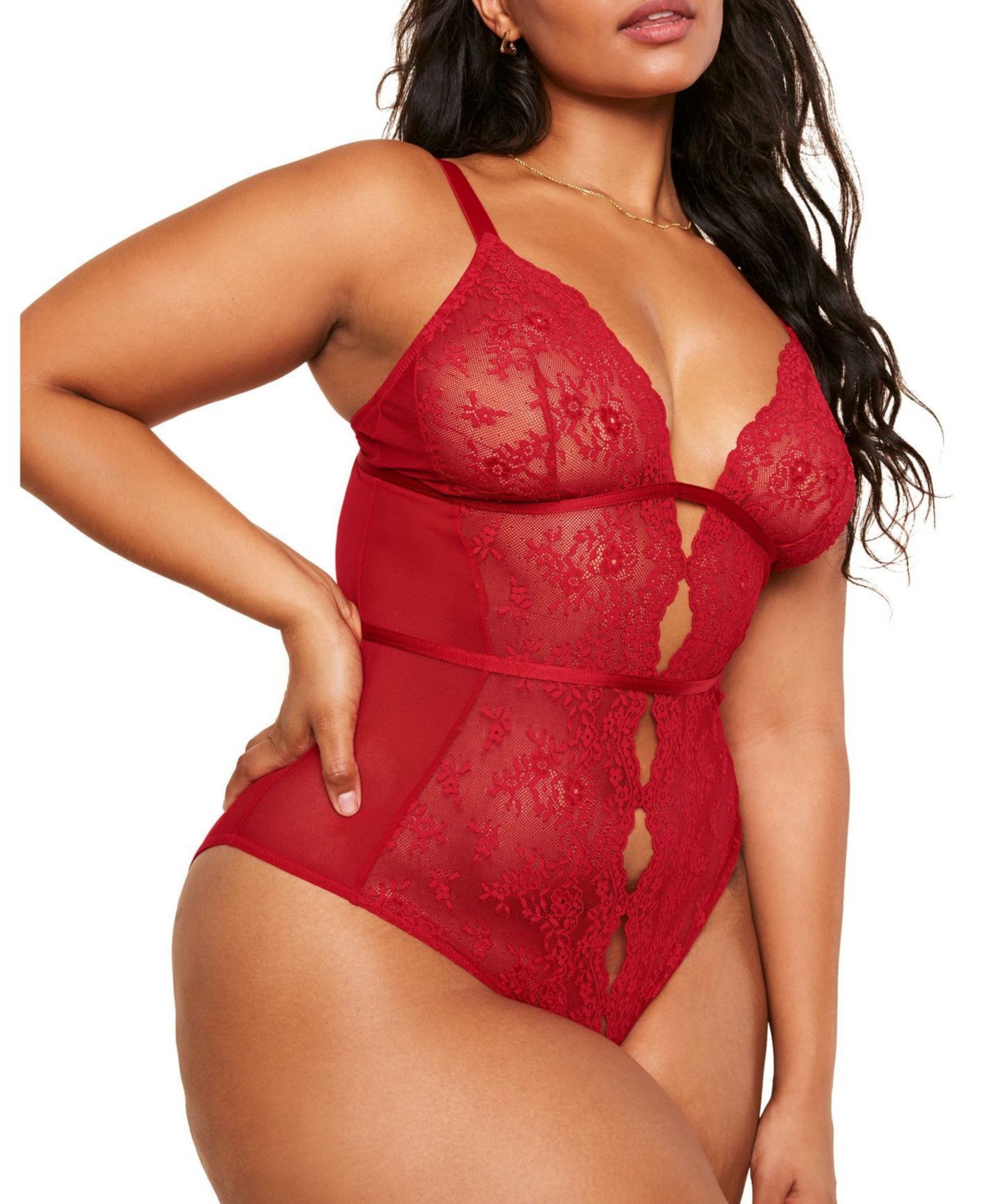 Adore Me Women's Rosie Crotchless Bodysuit Lingerie