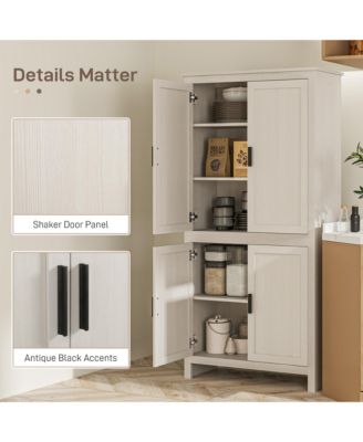 64" Freesding Kitchen Pantry Food Storage Cabinet w/ Shelves,