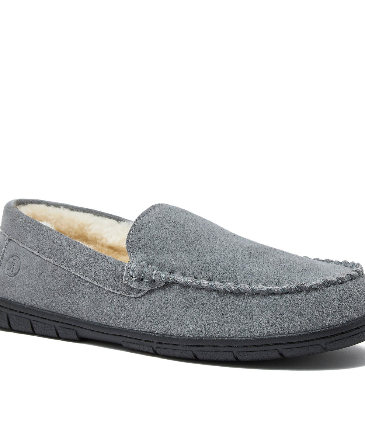 Lands' End Men's Fuzzy Lined Suede Moccasin Slippers