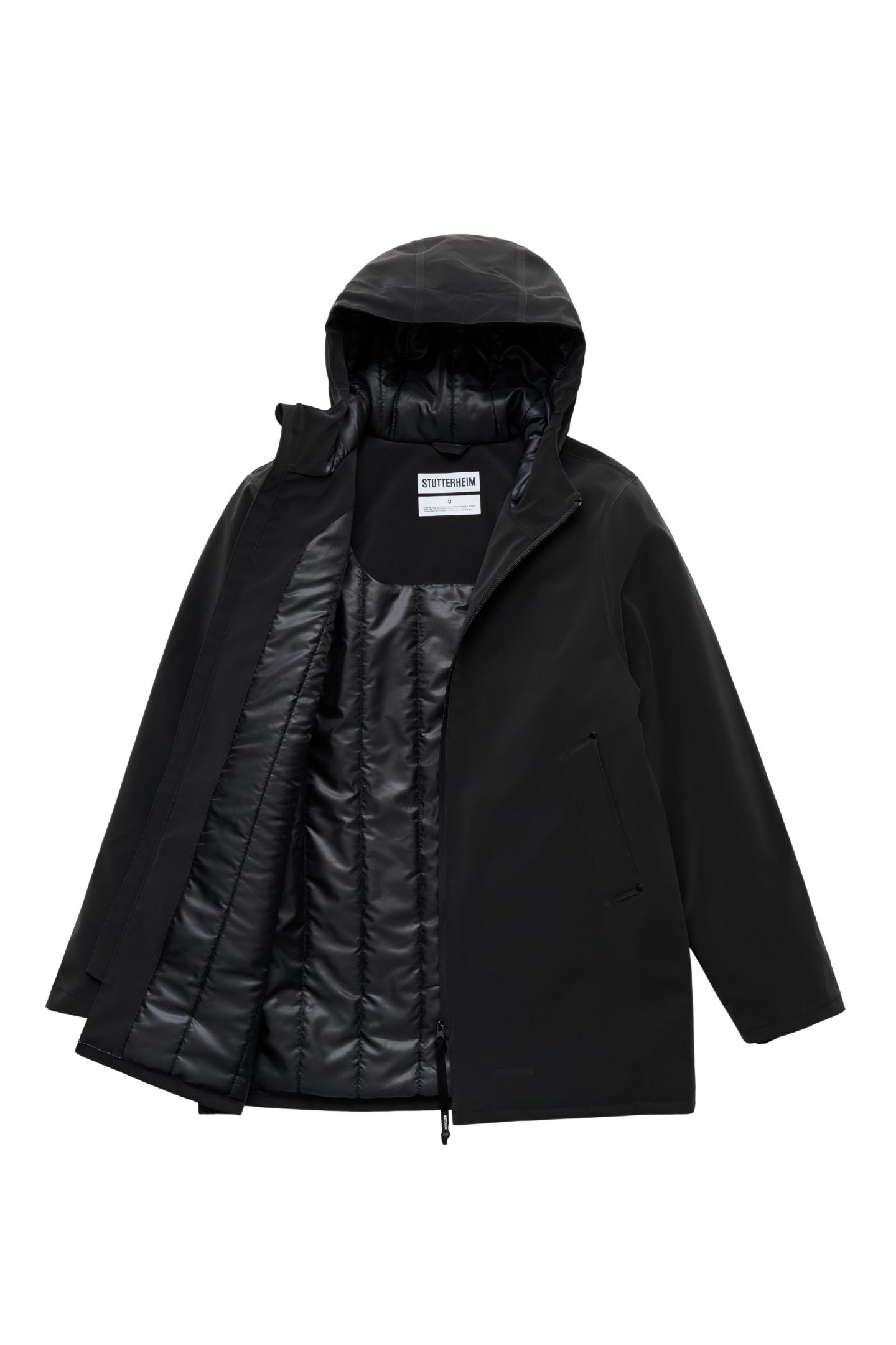 Мужское пальто Stutterheim Stockholm Matte Winter, цвет: Чёрный — фото 8