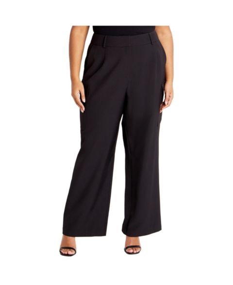 Женские брюки CITY CHIC Plus Size Karter, цвет: Чёрный