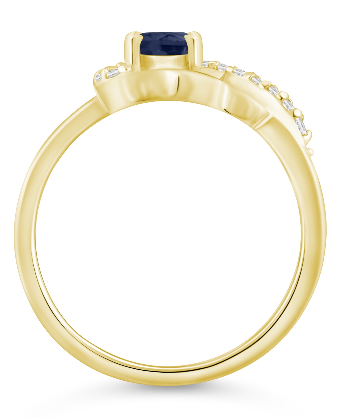 Macy's Gemstone and Diamond Ring (1/6 ct. t.w.) 10k White Gold (also Yellow Gold)