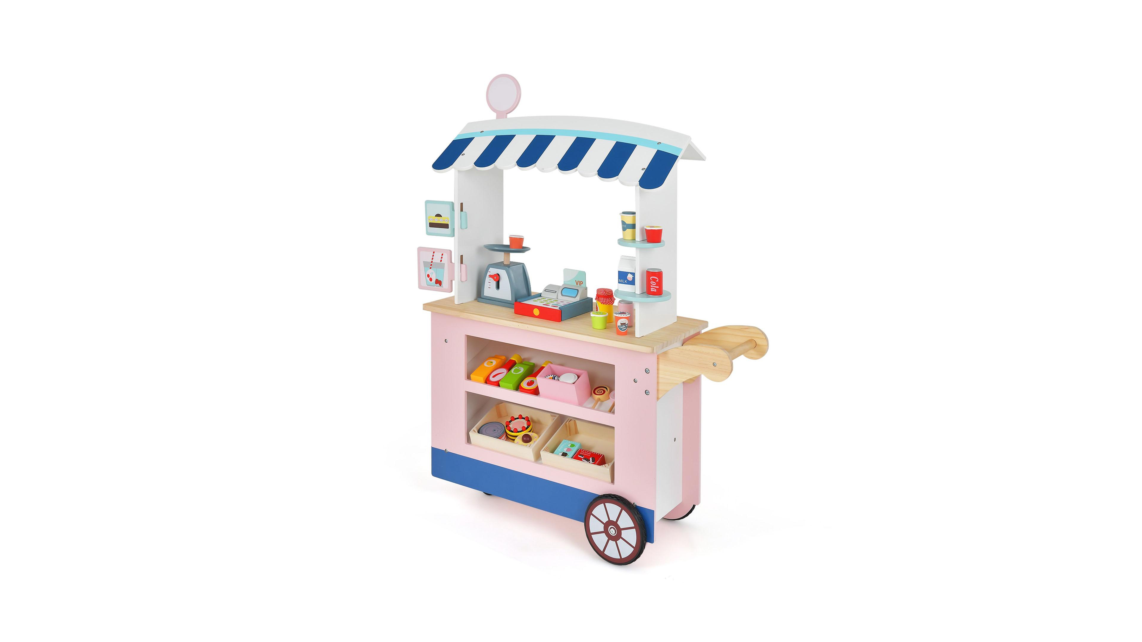 Sugift Toy Cart Play Set with Pos Machine and Lovely Scale