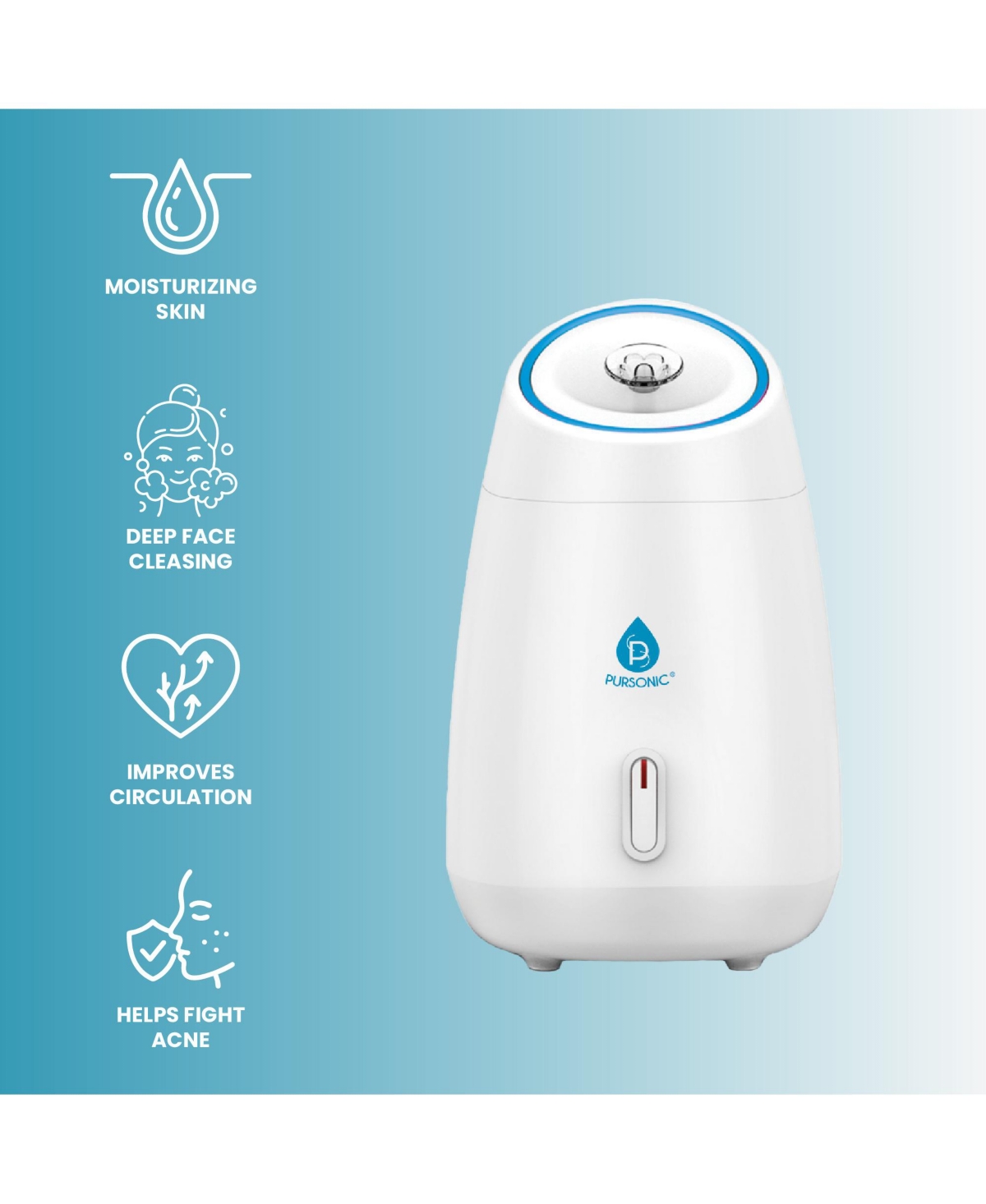 Pursonic Radiant Renewal Duo: Facial Steamer & Light Therapy Eye Mask