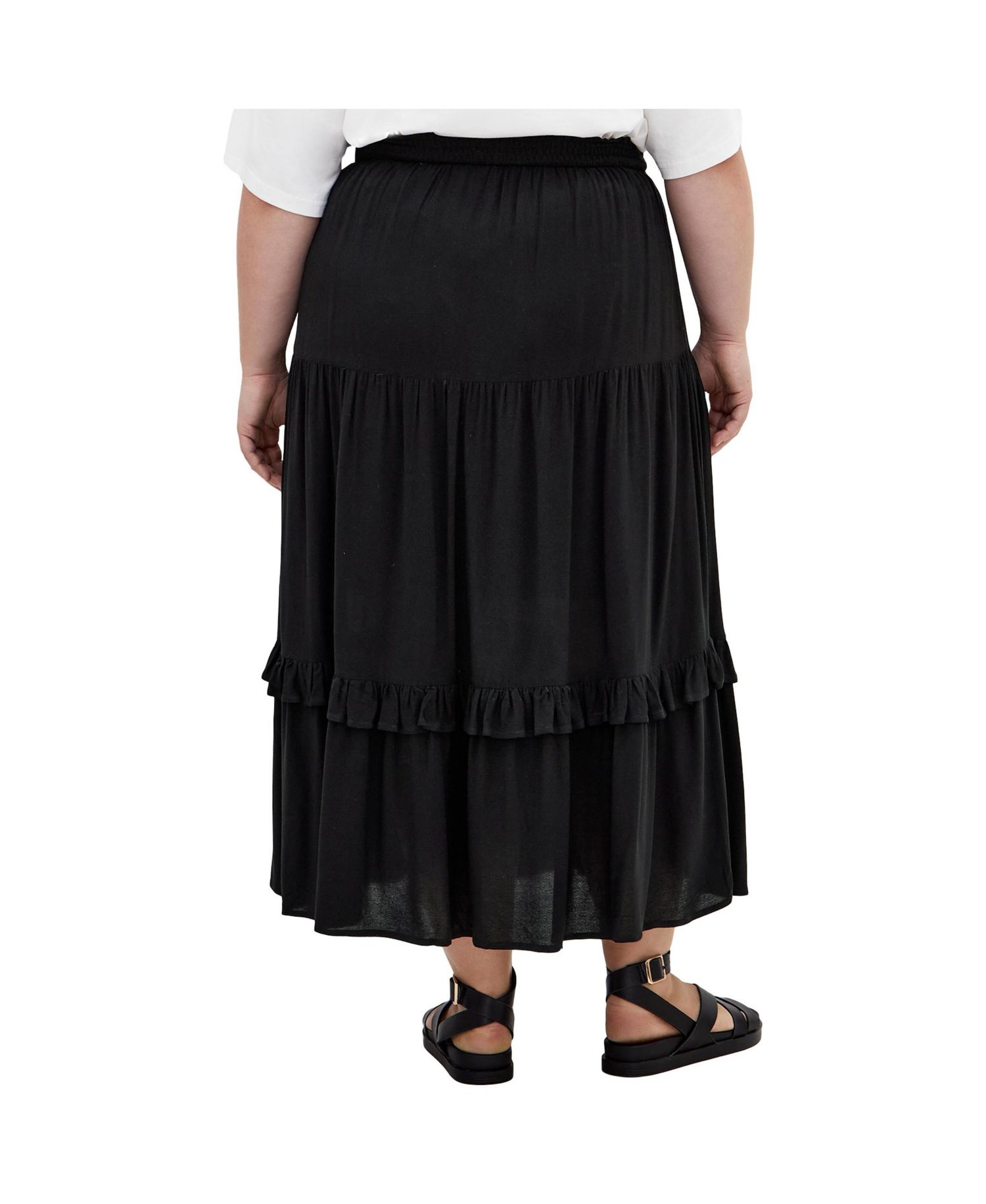 Plus Size Devine Beauty Plain Skirt