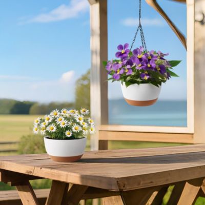 Set of 2 Hanging Self-Watering Flower Pots for Home or Garden