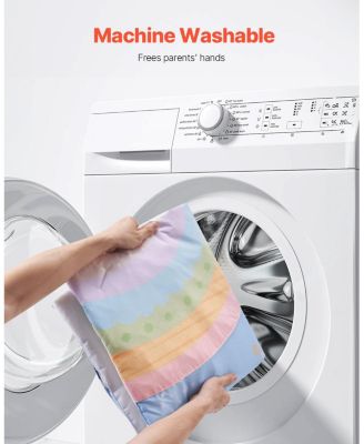 Baby Play Gym Mat with 6 Sensory Toys, Tummy Time Activity Mat 35" x 35