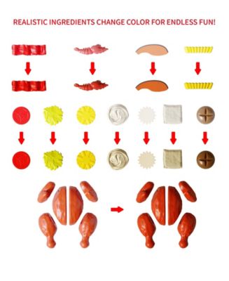 82-Piece Kids Play Kitchen Set Fried Chicken Shop with Steam, Water Circulation Sink, and Color-Changing Food for Ages 3+