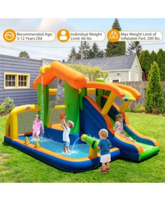 8-in-1 Inflatable Bounce House Water Park without Blower