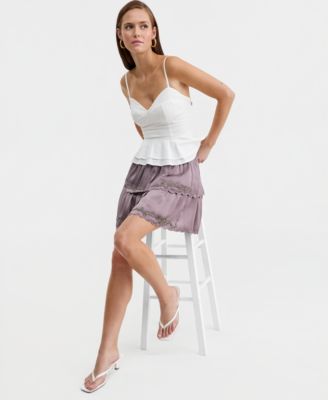 Women's Poplin Peplum Tank Top, Macy's Exclusive