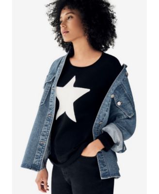 Women's Plus Size Star Applique Sweater