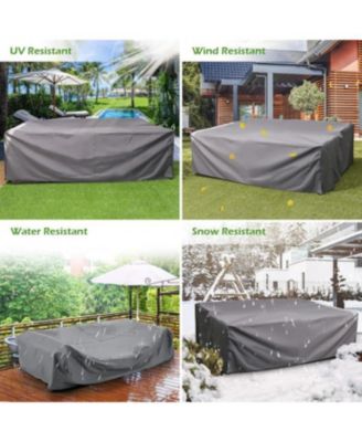 Patio Furniture Cover, Waterproof Outdoor Patio Table and Chair Set Covers, 90.5"x72.5"x27.5"