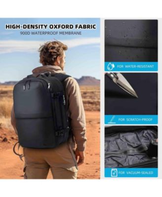 Vacuum Compression Travel Backpack, 60L Expandable VacPack with Pump & TSA Lock - Charcoal (Electric Air Pump Included)