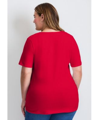 Women's Lacing Detail Tunic Tee