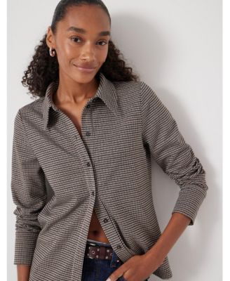 Women's Fitted Check Jersey Shirt