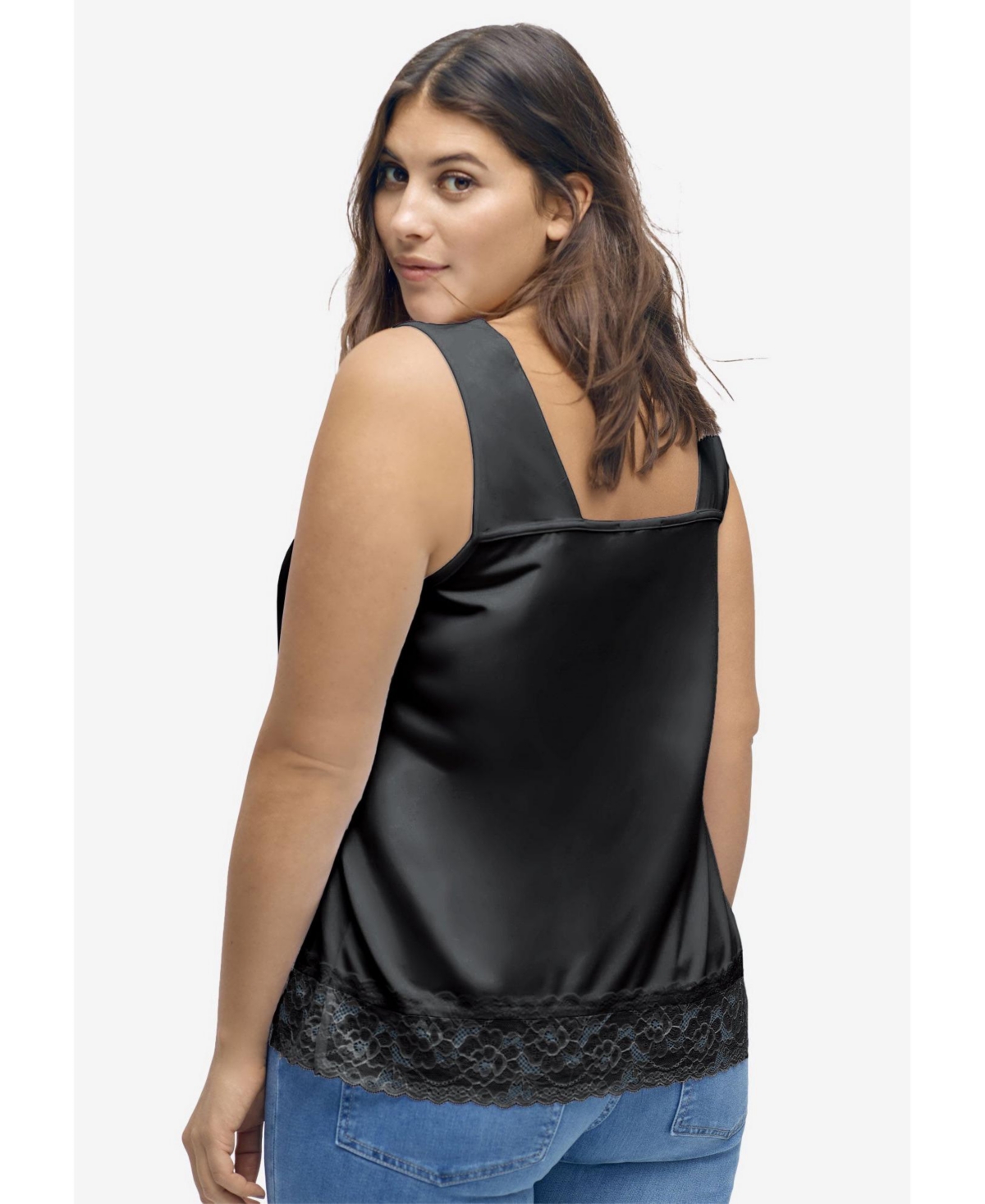 ellos Women's Lace-Trim Tank