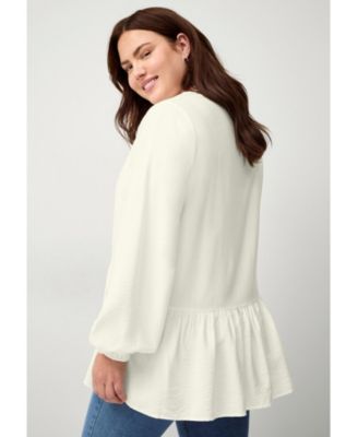 Women's V-Neck Peplum Tunic