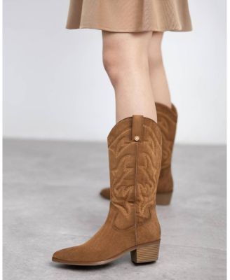 Women's Suede Italian Western Boots