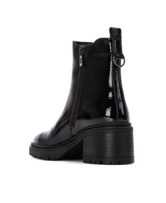 Women's Patent Leather Heeled Chelsea Booties
