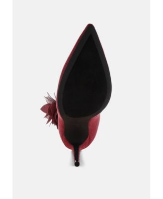 Womens Yarrow Rhinestones Petal Detail Boots