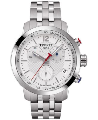 Tissot - Men's Swiss Chronograph NBA PRC 200 Stainless Steel Bracelet Watch 42mm T0554171101701