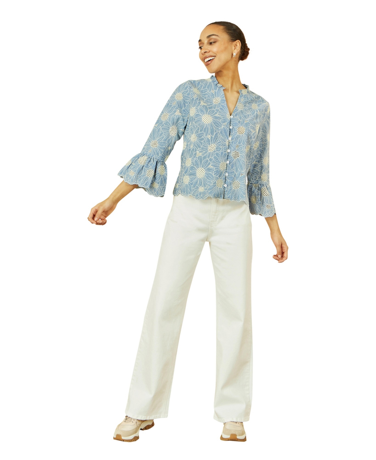 Yumi Women's Daisy Broderie Shirt