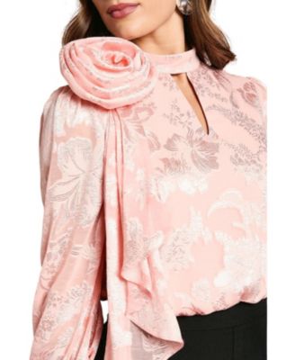 Women's Satin Jacquard Corsage 2 In 1 Jumpsuit