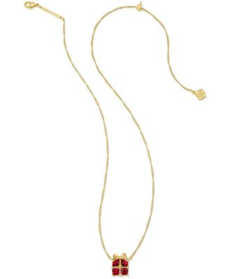 Crystal 14k Gold-Tone Over Brass Pendant Necklace