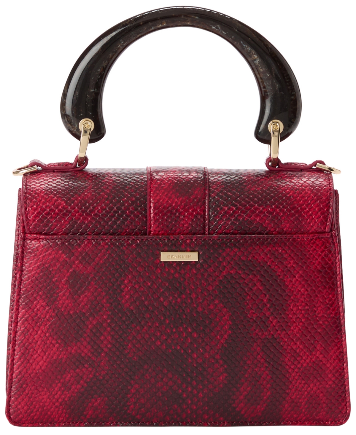 Brahmin Medium Hallie Printed Mini Satchel Bag