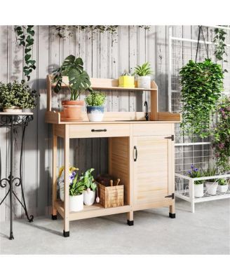 Multi-Layer Garden Work Bench for Potting and Storage